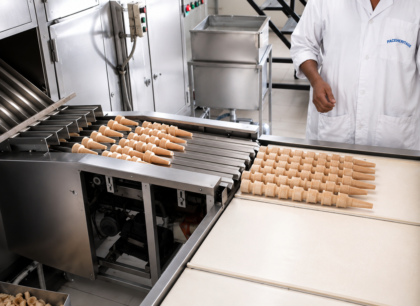 Golden waffle cone — built for quality