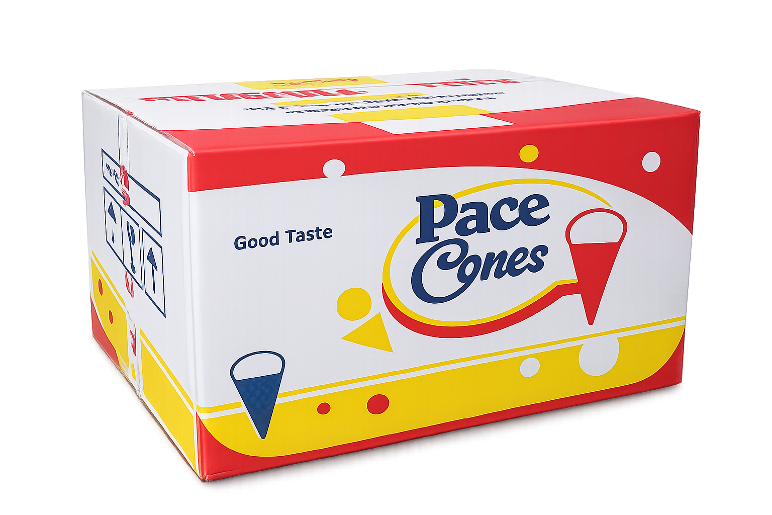 Open Pace Cones carton holding 320 waffle cones